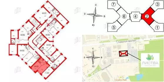 1-к кв. Санкт-Петербург Лиственная ул., 20к2 (38.4 м) - Фото 1