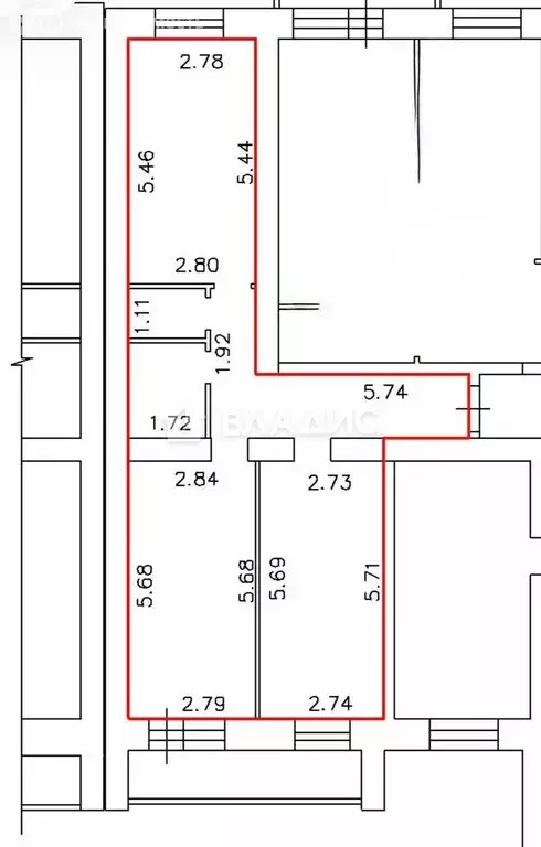 2-комнатная квартира: Вологда, улица Гагарина, 80В (61.9 м) - Фото 1