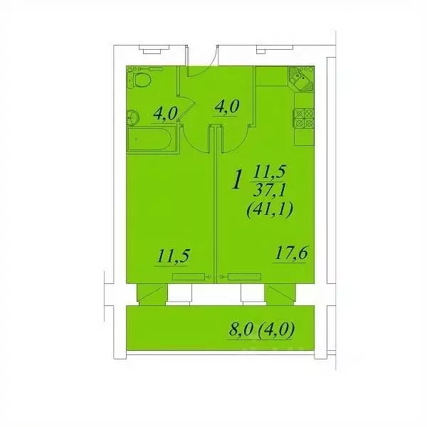 1-к кв. Вологодская область, Вологда Южный мкр,  (41.1 м) - Фото 0