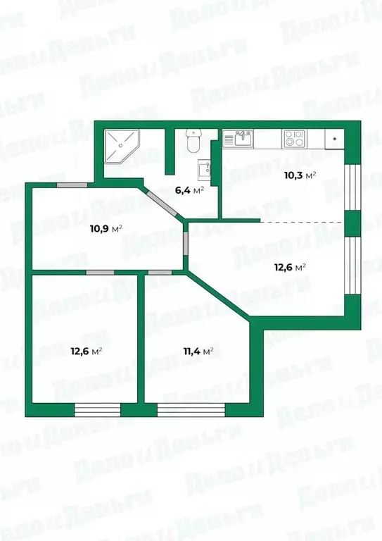 3-к кв. Кировская область, Киров Московская ул., 83 (64.2 м) - Фото 0
