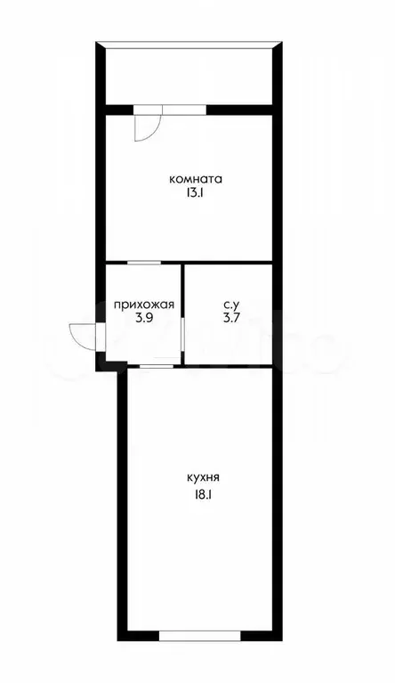 1-к. квартира, 40 м, 1/6 эт. - Фото 0