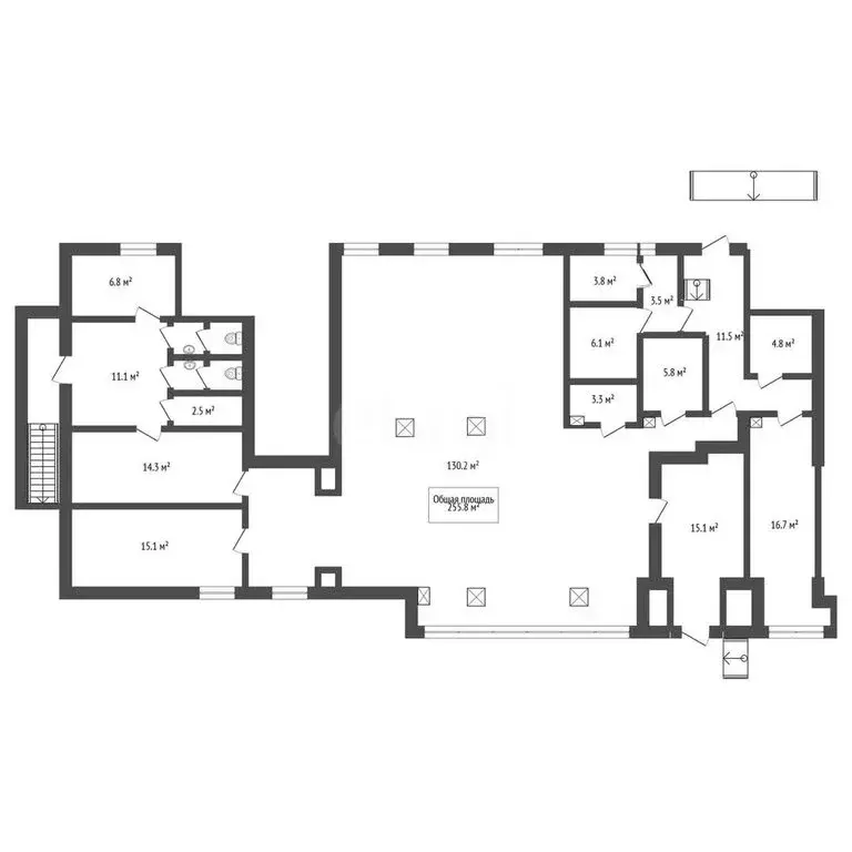 Торговая площадь (255.8 м) - Фото 1