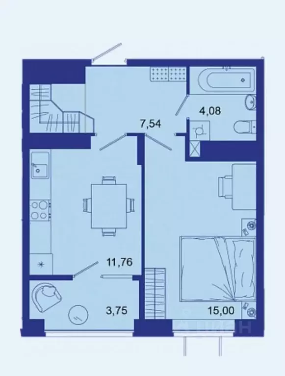 1-к кв. Брянская область, Брянск Советская ул., 124 (42.3 м) - Фото 1