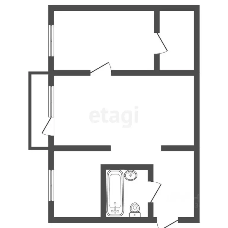 2-к кв. Иркутская область, Ангарск 8-й мкр, 18 (45.0 м) - Фото 1