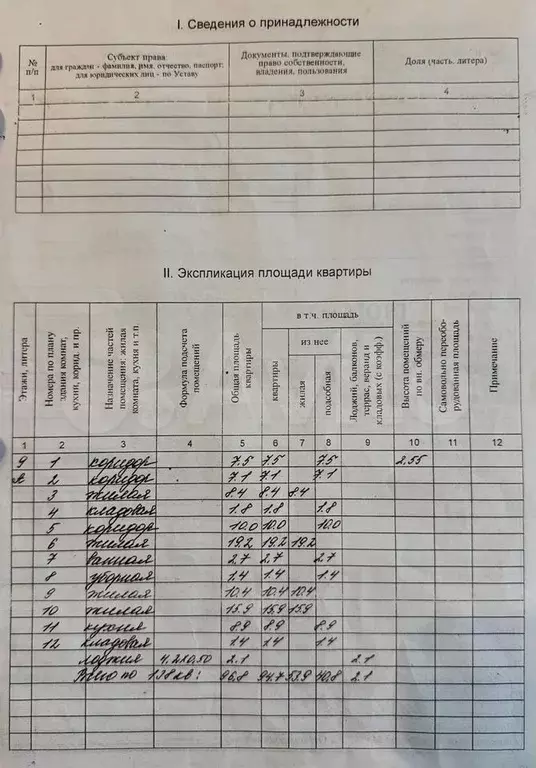 4-к. квартира, 96,8 м, 8/9 эт. - Фото 1