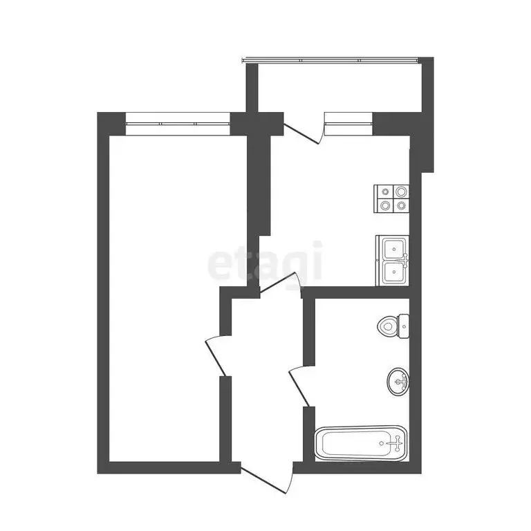 1-комнатная квартира: Тверь, Хрустальная улица, 41к3 (42.2 м) - Фото 1