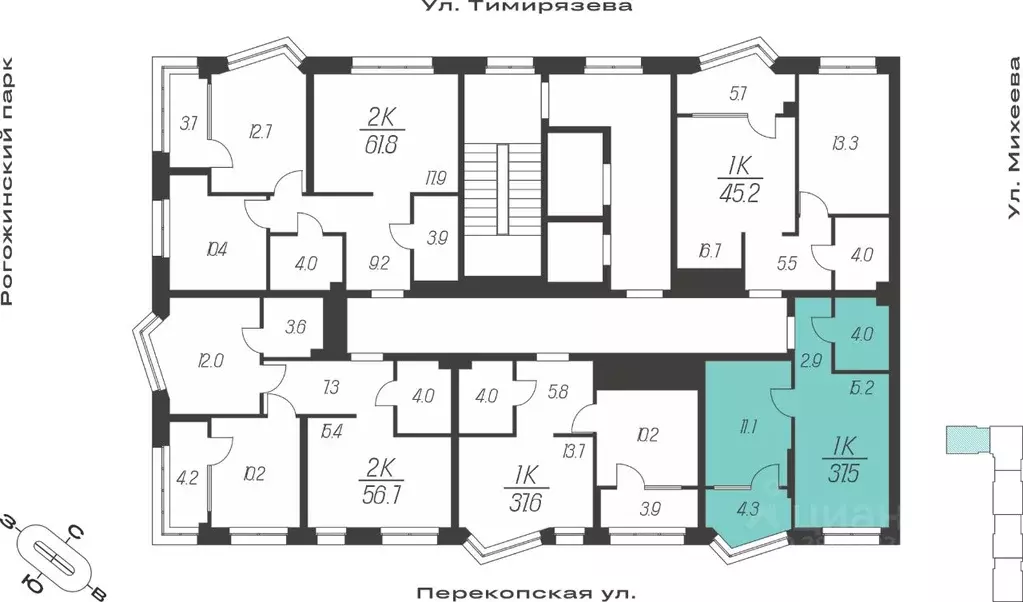 1-к кв. Тульская область, Тула ул. Михеева (37.5 м) - Фото 1