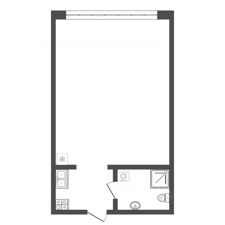 Студия Тюменская область, Тюмень ул. Мельникайте, 63 (15.0 м) - Фото 2
