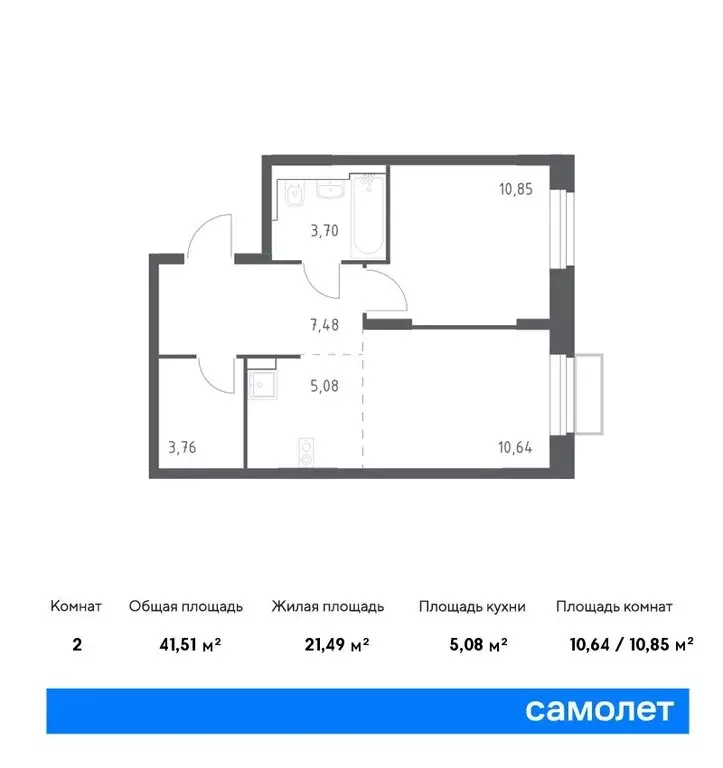 1-комнатная квартира: красногорск, жилой комплекс квартал строгино, к2 . - Фото 0