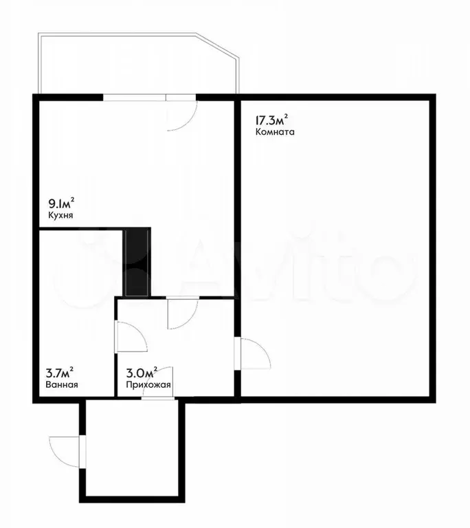 1-к. квартира, 40 м, 1/16 эт. - Фото 0