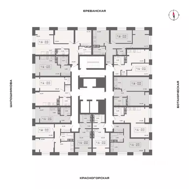 Студия Новосибирская область, Новосибирск Аэропорт мкр,  (24.26 м) - Фото 1