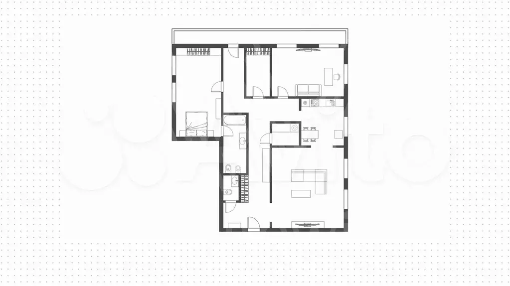 3-к. квартира, 115 м, 3/7 эт. - Фото 0