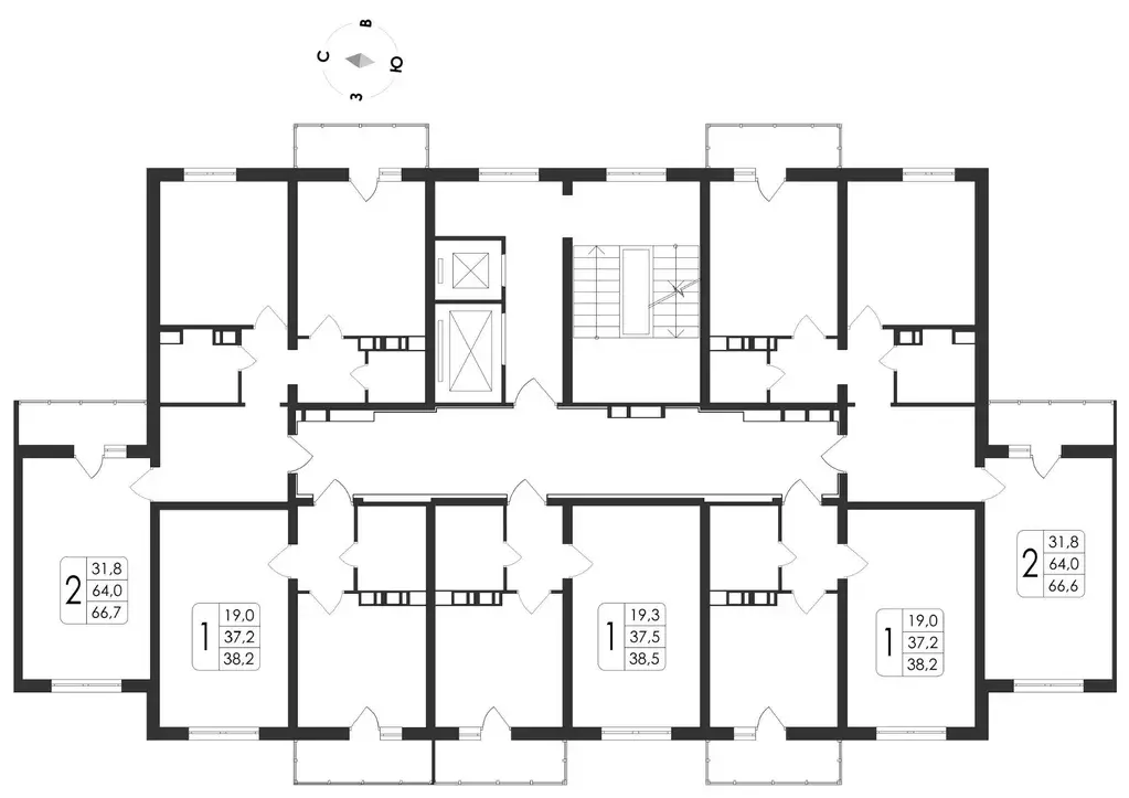2-к кв. Воронежская область, Новоусманский район, пос. Отрадное ул. ... - Фото 1