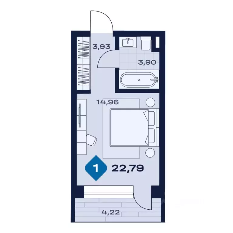 1-к кв. Свердловская область, Сысерть апарт-отель Панорама тер.,  ... - Фото 1