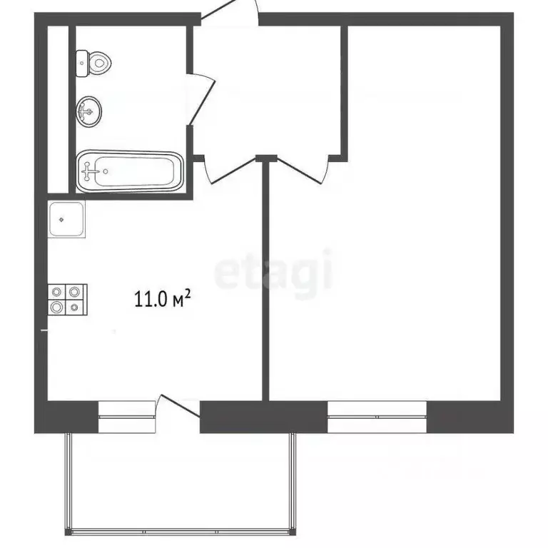 1-к кв. Ростовская область, Ростов-на-Дону ул. Еременко, 112 (37.0 м) - Фото 2