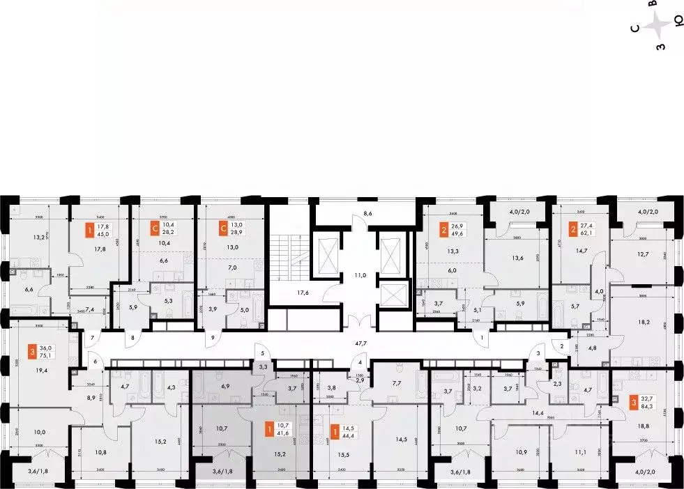 1-к кв. Нижегородская область, Нижний Новгород Черниговская ул. (41.6 ... - Фото 1