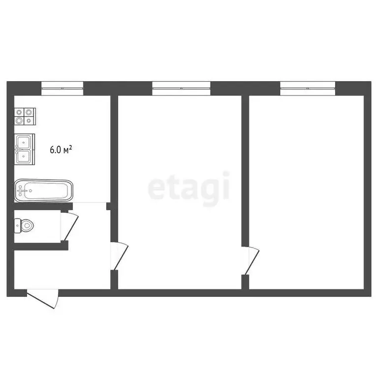 2-комнатная квартира: Муром, улица Чкалова, 10А (36.9 м) - Фото 0