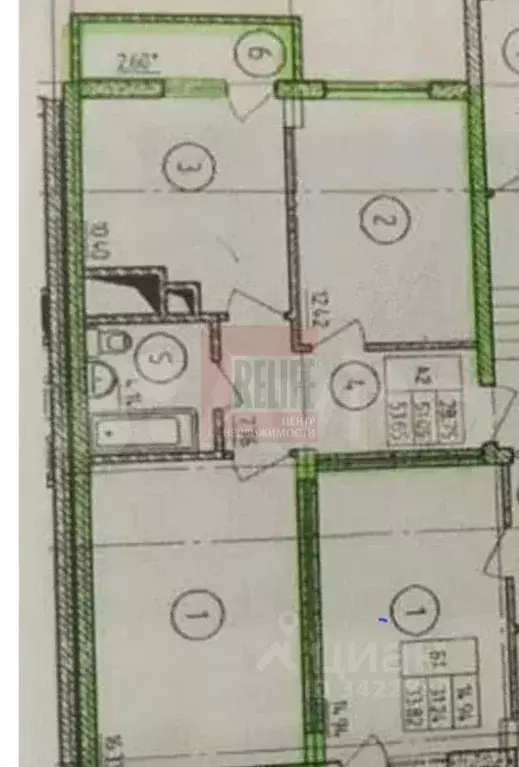 2-к кв. Калининградская область, Калининград Летняя ул., 70 (53.7 м) - Фото 2