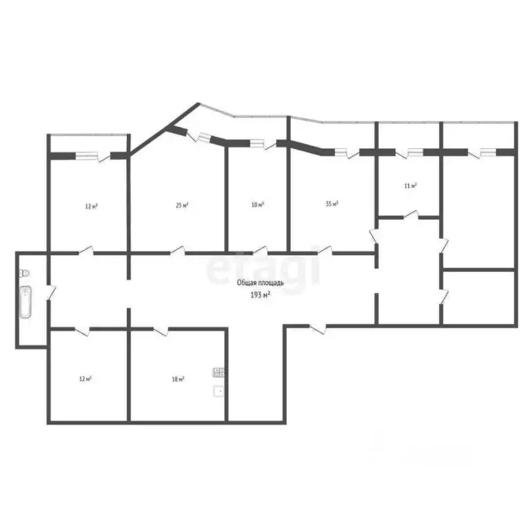 6-к кв. Брянская область, Брянск Московский мкр, 44 (193.0 м) - Фото 2