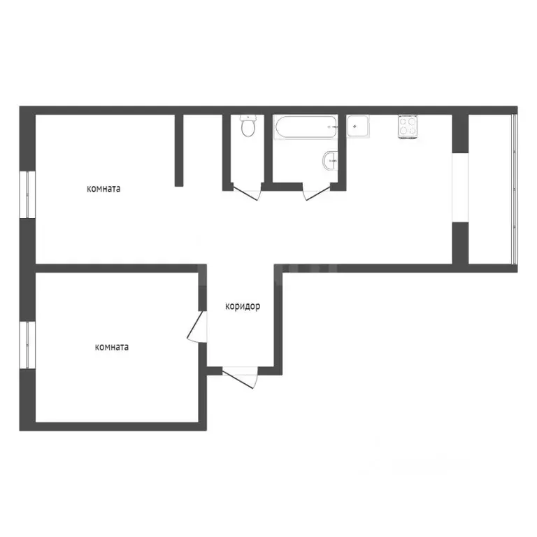 2-к кв. Краснодарский край, Сочи Новый Сочи мкр, ул. Санаторная, 23 ... - Фото 2