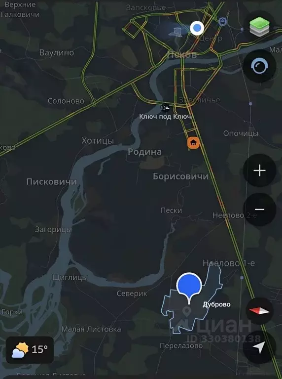 Участок в Псковская область, Псковский муниципальный округ, д. Дуброво ... - Фото 2