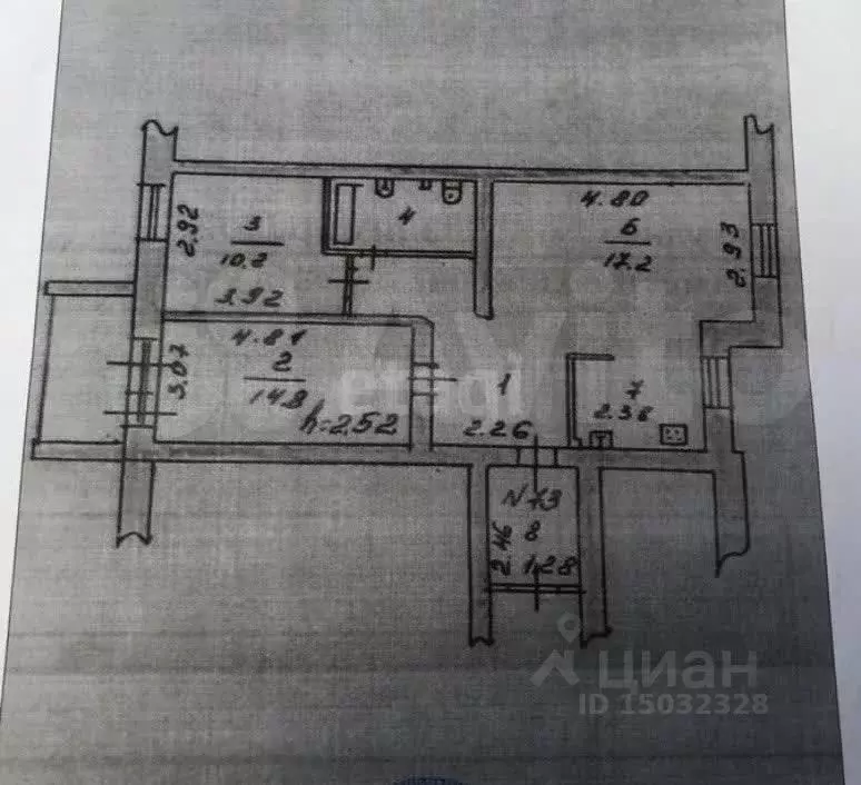 3-к кв. Владимирская область, Муром Владимирская ул., 6 (59.9 м) - Фото 2