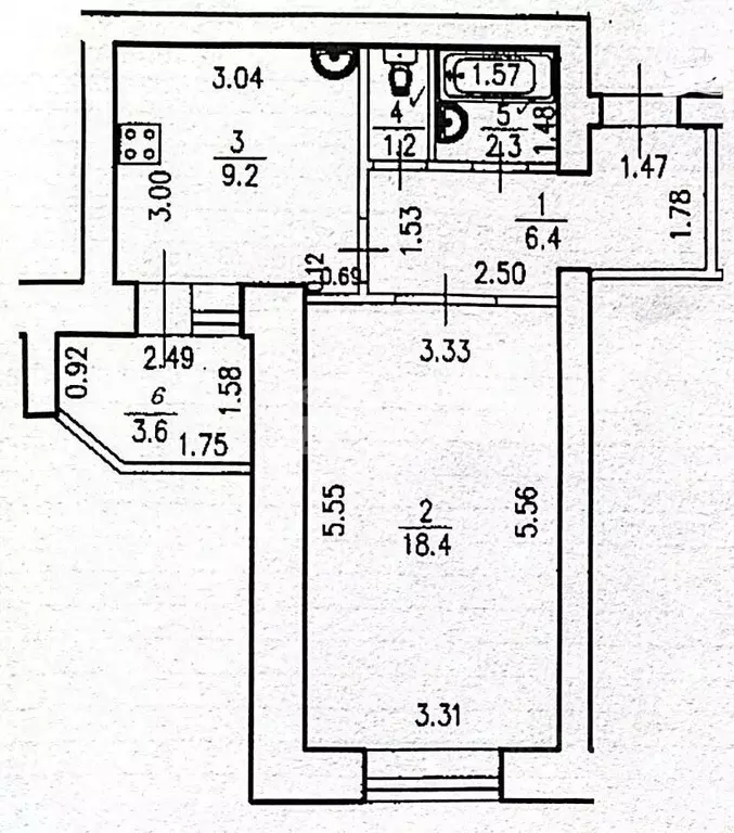 1-к кв. Башкортостан, Уфа ул. Коммунаров, 66/2 (39.3 м) - Фото 2