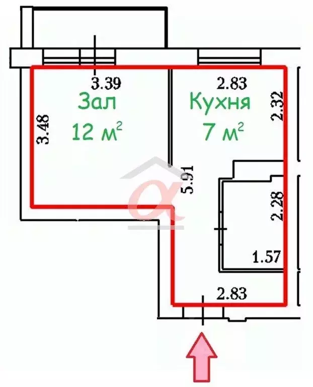 1-к кв. Кемеровская область, Кемерово ул. Тухачевского, 29Б (27.5 м) - Фото 1