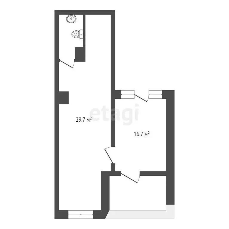 Квартира-студия: Тюмень, Западносибирская улица, 2к1 (35.9 м) - Фото 0
