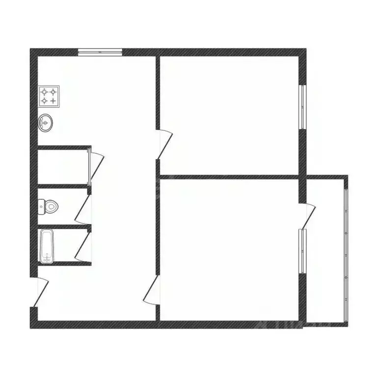 2-к кв. Смоленская область, Рудня Западная ул., 40 (54.3 м) - Фото 1