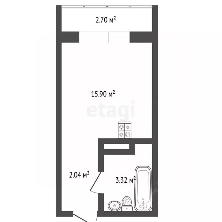 Студия Тюменская область, Тюмень Интернациональная ул., 199к4 (15.9 м) - Фото 2