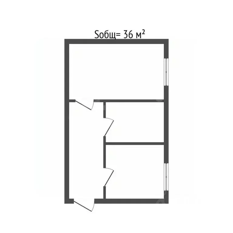 1-к кв. Брянская область, Клинцы Восточная ул., 2 (36.0 м) - Фото 2