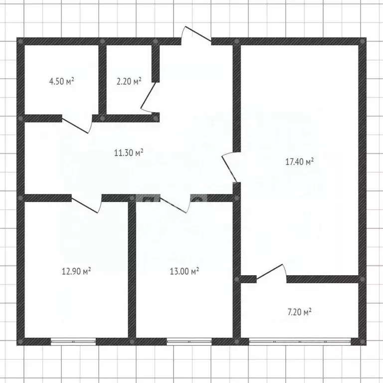 2-к кв. Липецкая область, Липецк Студеновская ул., 23Б (68.5 м) - Фото 2