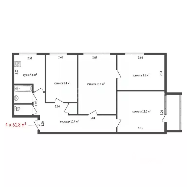 4-к кв. Свердловская область, Екатеринбург ул. Шефская, 91к2 (61.8 м) - Фото 0