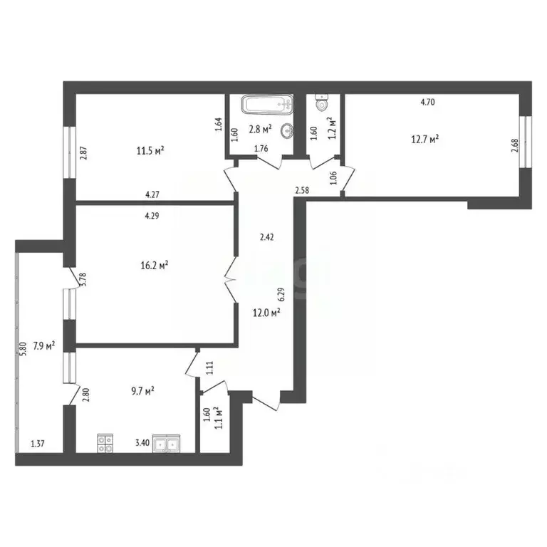 3-к кв. Ростовская область, Батайск ул. Северный Массив, 8А (76.0 м) - Фото 1