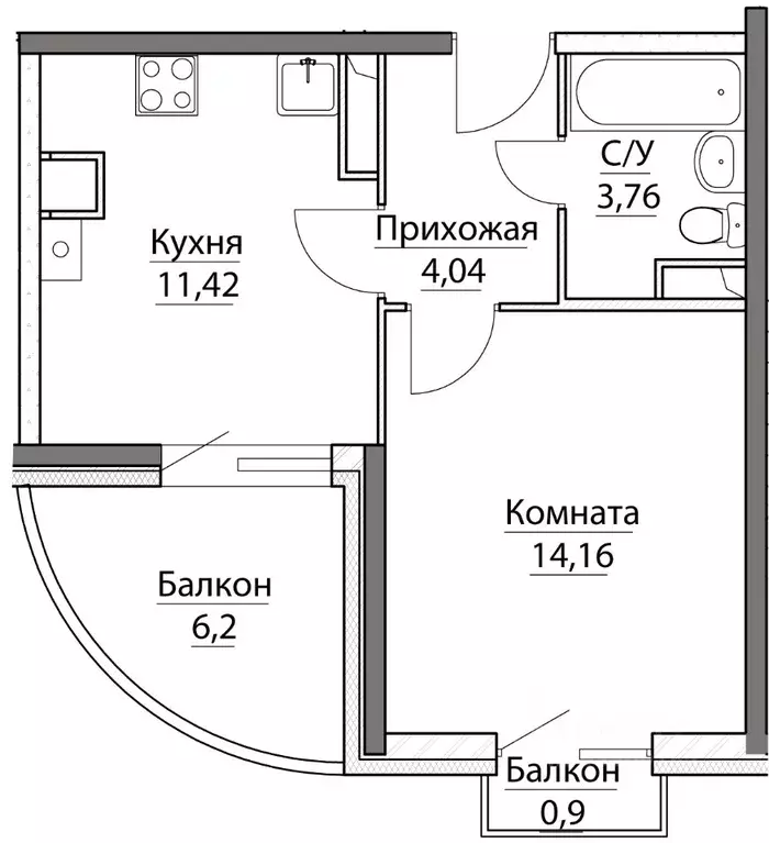 1-к кв. Ярославская область, Ярославский район, Заволжское с/пос, пос. ... - Фото 0