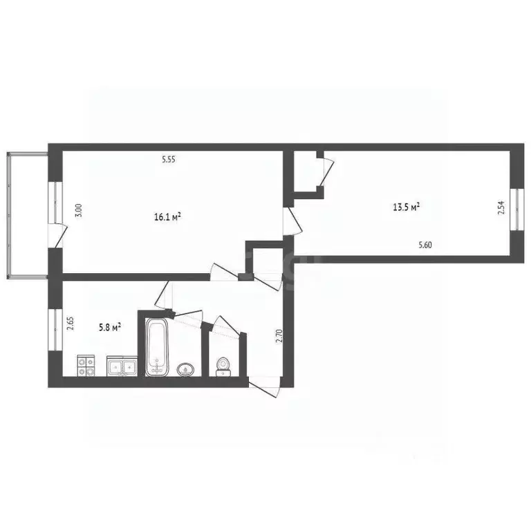 2-к кв. Владимирская область, Костерево Петушинский район, ул. 40 лет ... - Фото 1