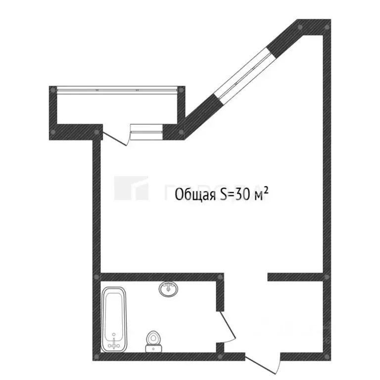 Студия Кемеровская область, Новокузнецк просп. Строителей, 56/1 (30.0 ... - Фото 2