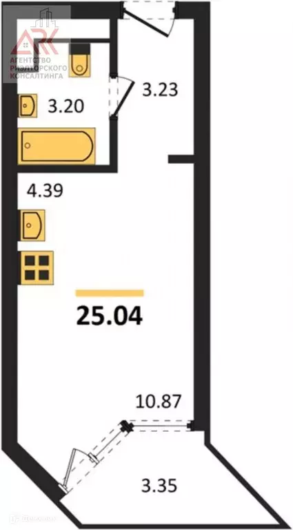 Продаётся квартира-студия, 25.04 м - Фото 1