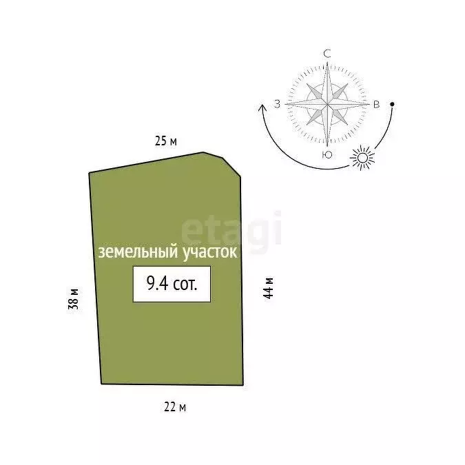 Участок в городской округ Красноярск, посёлок Солонцы (9.4 м) - Фото 1