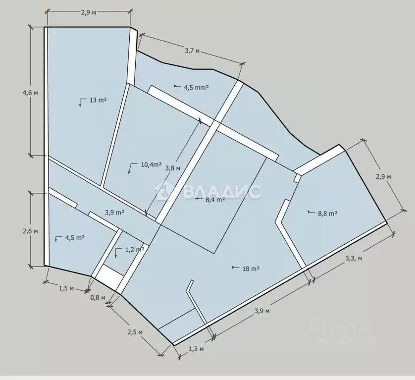 3-к кв. Москва Волгоградский просп., 183К2 (78.9 м) - Фото 2