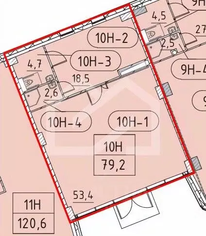 Торговая площадь в Москва Марк жилой комплекс, к2 (79 м) - Фото 2