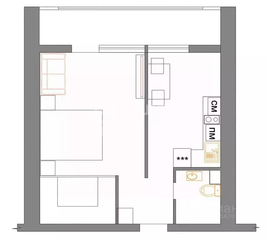1-к кв. Москва ул. Яблочкова, 43А (41.3 м) - Фото 2