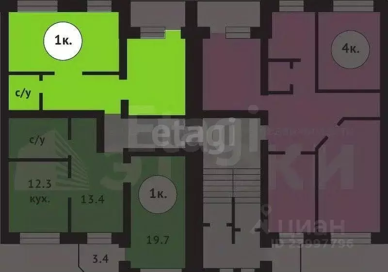 1-к кв. Ставропольский край, Михайловск Шпаковский район, пер. Юности, ... - Фото 2