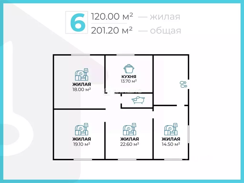 Дом в Волгоградская область, Городище рп Орловская ул., 1 (201 м) - Фото 2