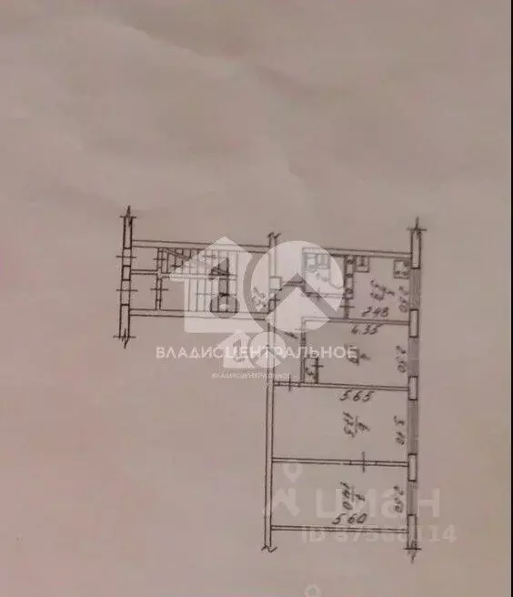 3-к кв. Новосибирская область, Новосибирск ул. Есенина, 53 (57.0 м) - Фото 2