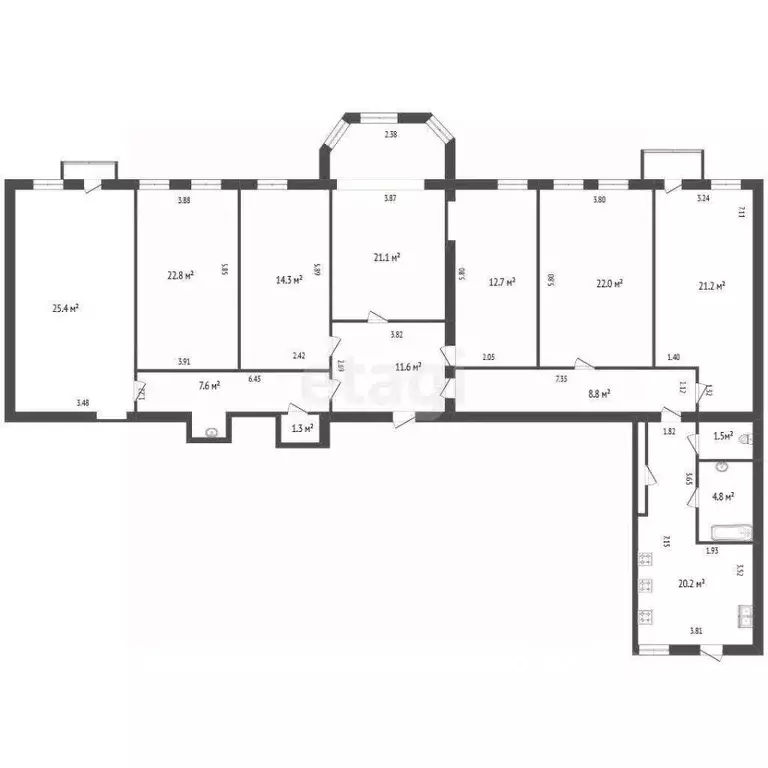 6-к кв. Санкт-Петербург ул. Черняховского, 51 (195.3 м) - Фото 1