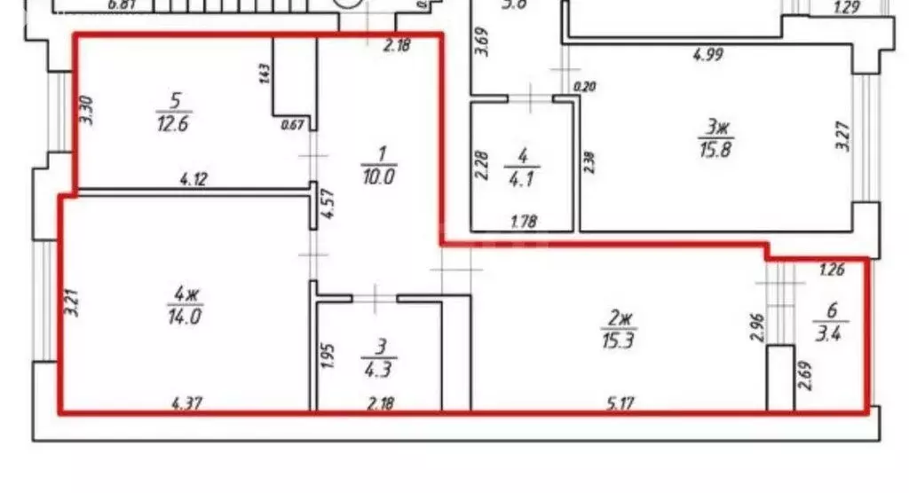 2-комнатная квартира: Калининград, Новгородская улица, 3Ак5 (59.6 м) - Фото 0