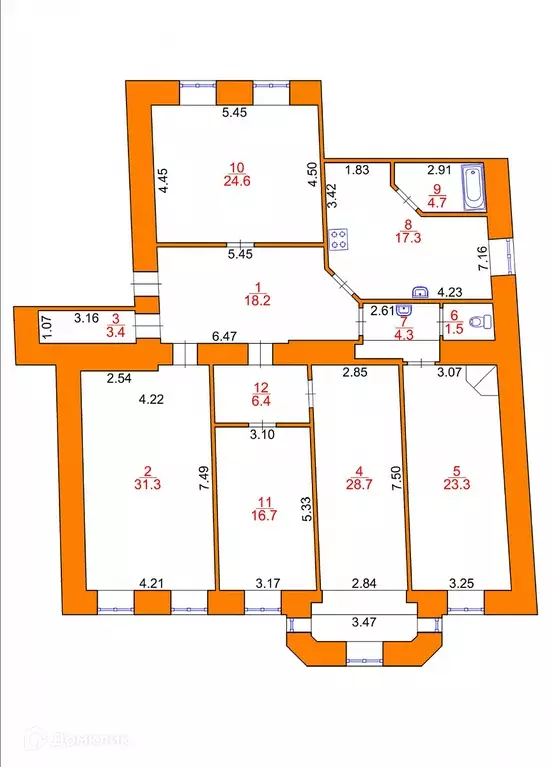 Продаётся 5-к квартира, 180.4 м - Фото 1