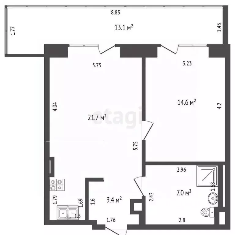 2-к кв. Челябинская область, Миасский городской округ, с. Сыростан ул. ... - Фото 2